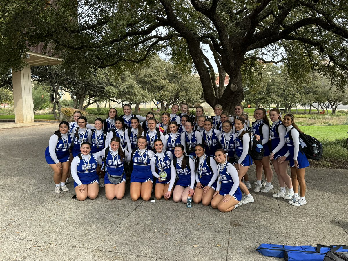 Great job @GeorgetownCheer competing in the @UCAupdates at @UTSA. Solid outing!! #8! #EFND @Mr_B_Johnson @GTEagleFootball @CoachGriffGHS #txcheer @CoachDean_GISD @GeorgetownISD