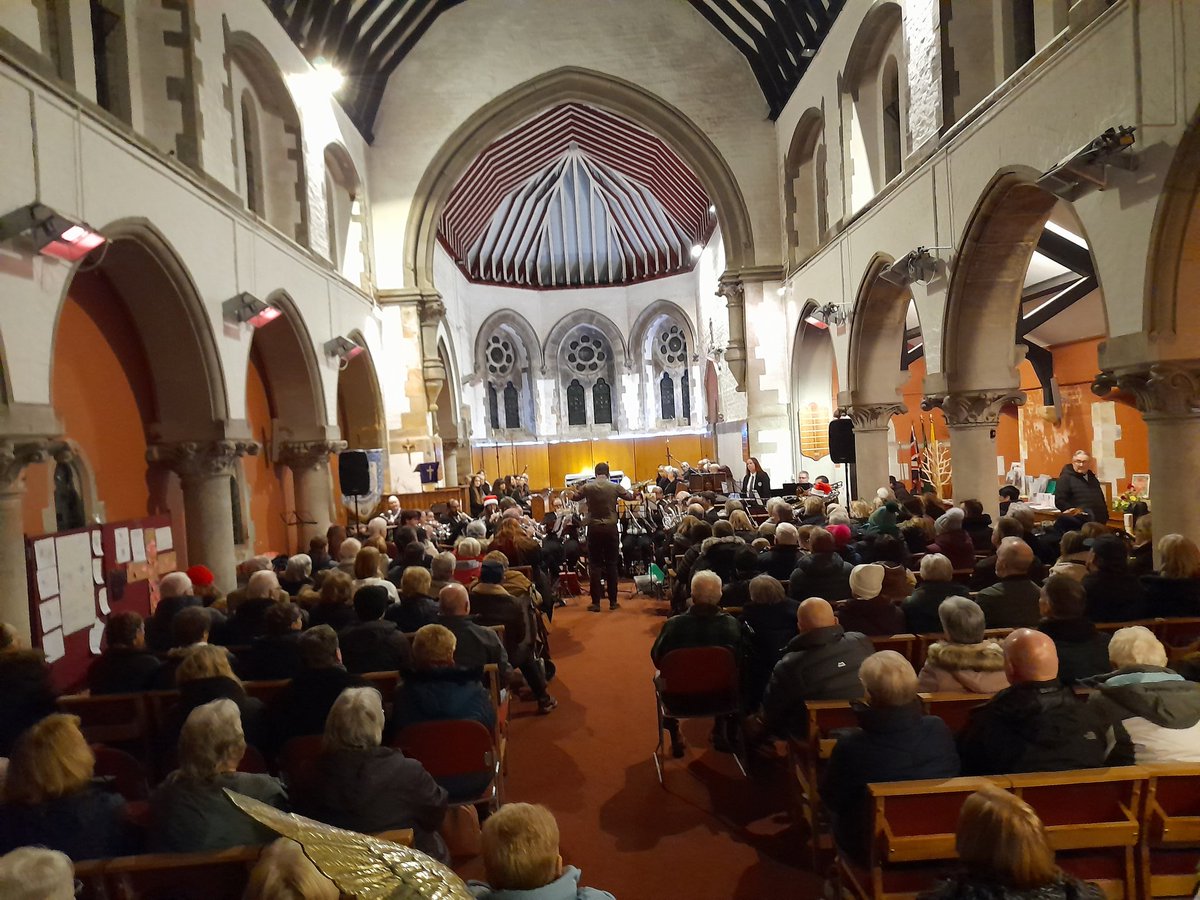 A full house tonight for our concert with Backworth Colliery Band and Killingworth Community Choir @BedDeanery @NclDiocese #CommunityMusic