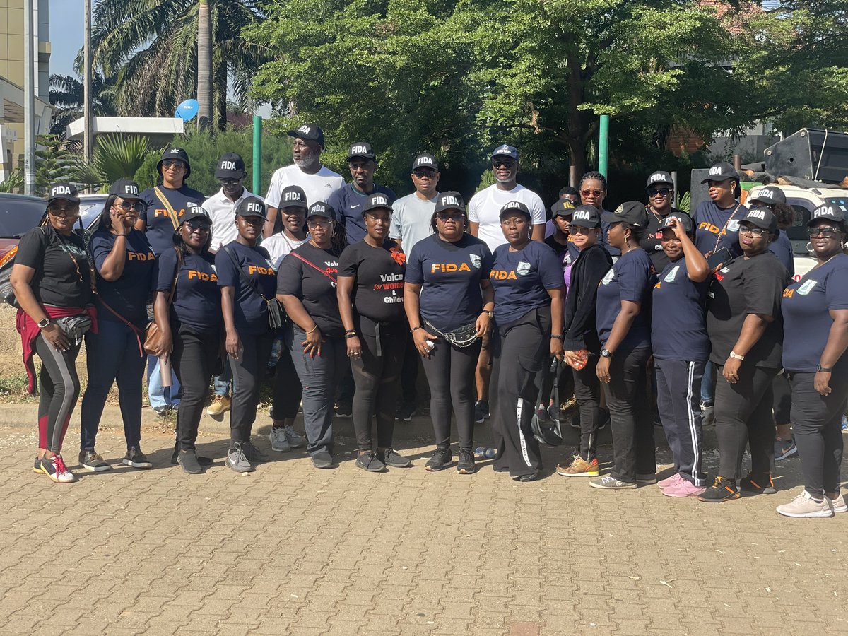 afamosigwe's tweet photo. Earlier today, I joined our colleagues from the International Federation of Women Lawyers, Abuja branch, in a health walk and enlightenment outreach to raise awareness against gender-based violence and discrimination targeting children and women. https://t.co/pQVozFBVDo