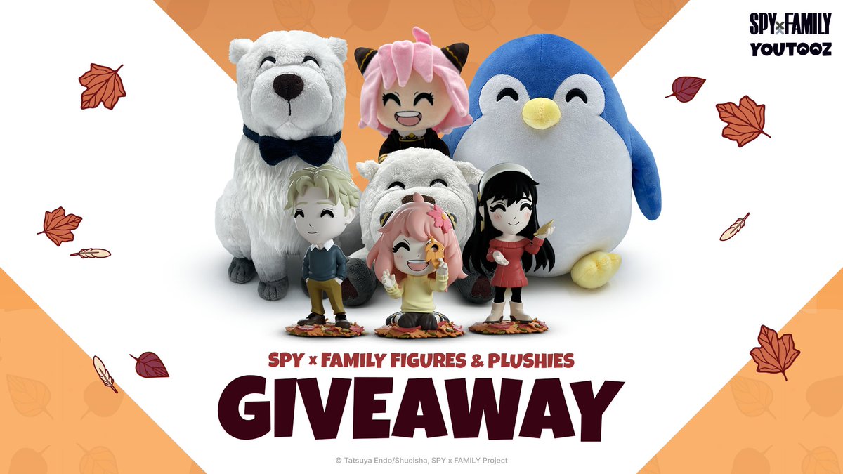 #SPY_FAMILY collection giveaway 🐧 to enter to win the full set retweet & comment your favorite anime ⛩️🌸 3 winners announced tuesday 🍂 goodluck!