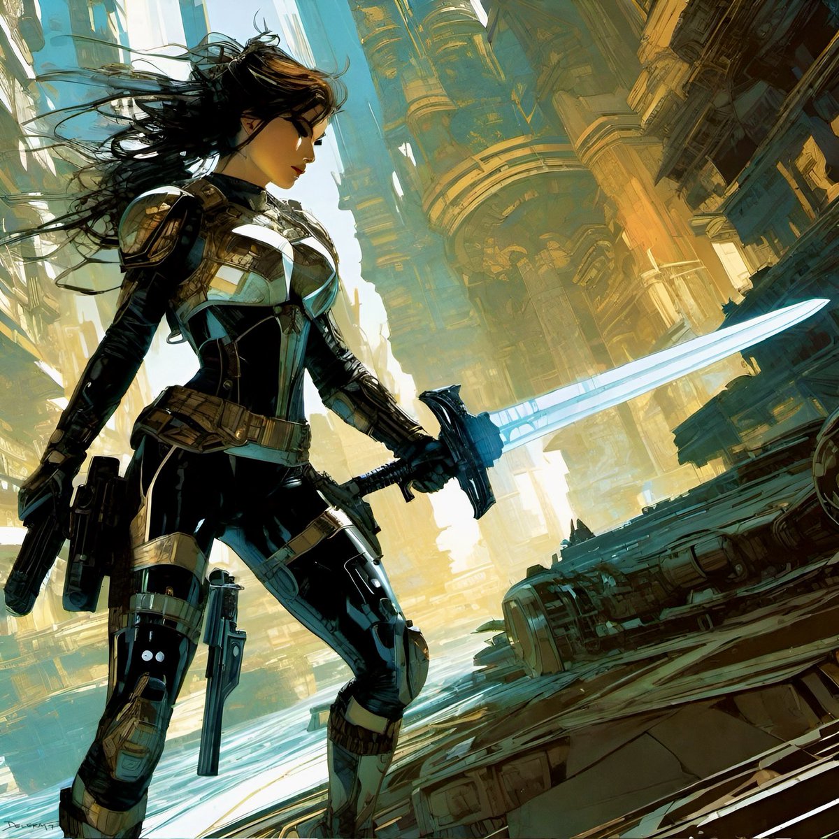 Delerat7's tweet photo. Sci Fi Heroine concept
#ai #aiart #aiartcommunity #AIArtistCommunity #aiartist #fantasyart #sciencefantasy #scifiart #sciencefiction #artwork #conceptart #futuristic #saturdaynight #Saturdayfeeling #SaturdayMood #SaturdayVibes #Saturdaythoughts #art #SaturdayMotivation #AiGirl https://t.co/IHTW56HQuP