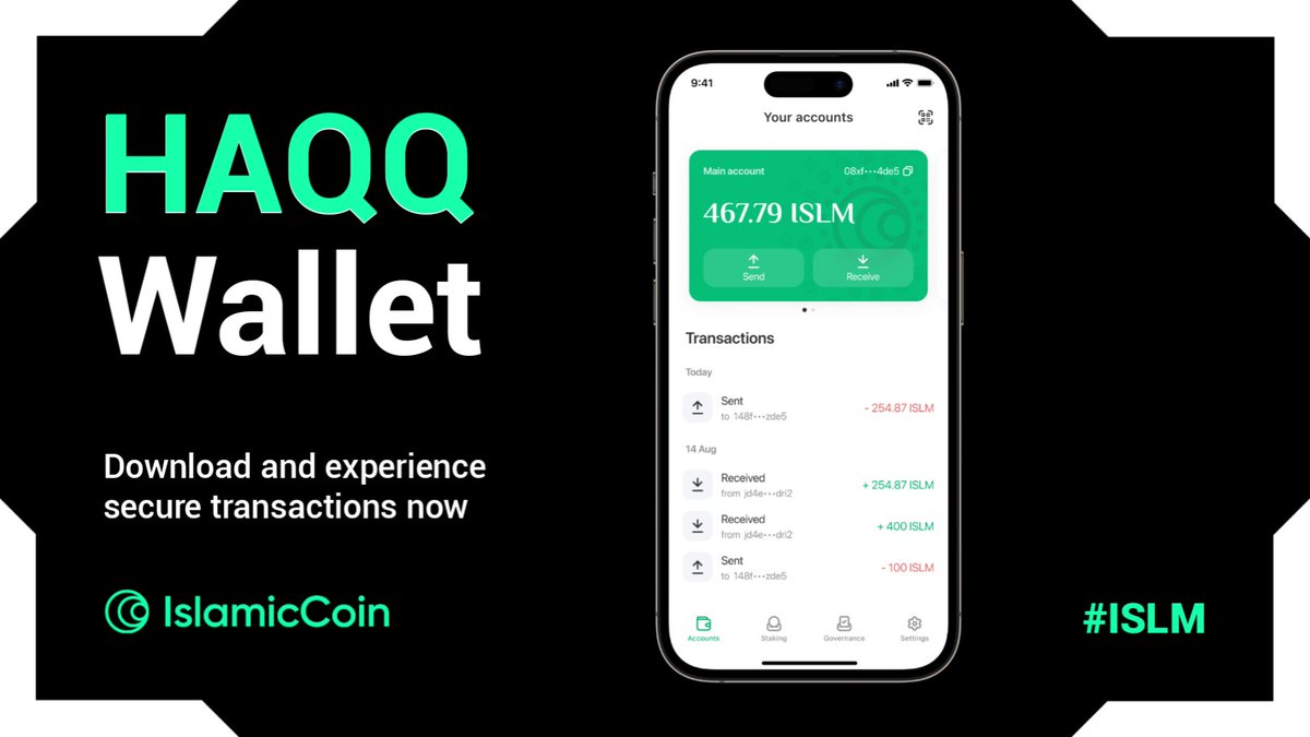 Prasety01985's tweet photo. Still new to $ISLM
With HAQQ wallet you can store, stake, manage finances, transact safely and comfortably according to sharia
@Islamic_Coin
@The_HaqqNetwork
#ISLMCOIN
#Muenchen
#MMA2023
#الهلال_النصر
#mortalcio
#U17WC https://t.co/FbEgjZPhUl