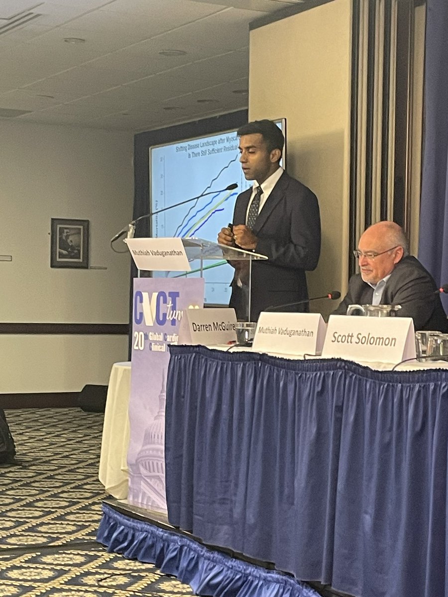 SGLT2i post MI trials @CVCTForum. Is the placebo of 2023 that much better than the placebo of the ‘90s? Is there still sufficient residual risk to modify? Key insights by @mvaduganathan from a (cautious) comparison of EMPACT-MI and DAPA-MI #CVCT2023