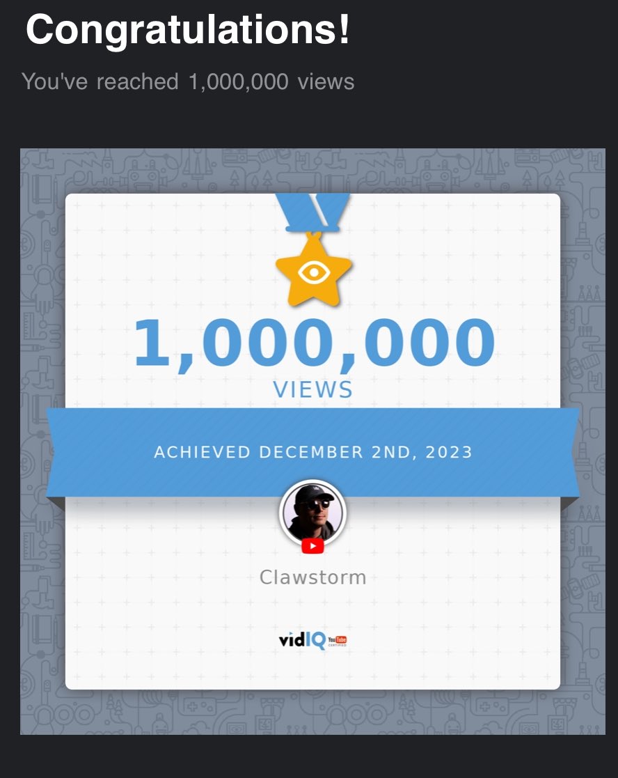 theyeeclaw's tweet image. Getting this email today was surreal. It may seem small to most, but to me, I’m officially 1 million steps further than the version of me that never tried. To everyone that said “Sure I’ll check this out”, I say thank you. I appreciate you!