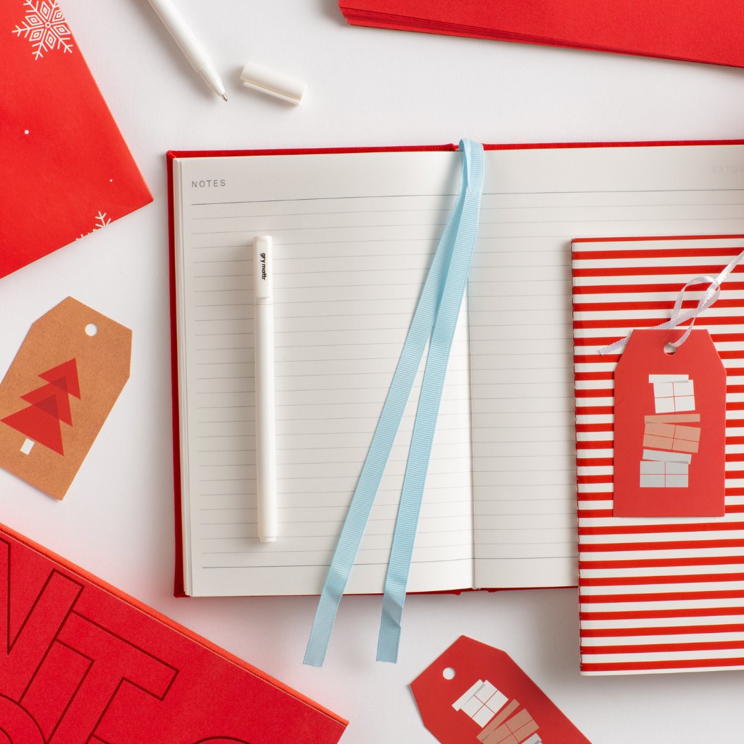 ‘Joy’ up your workspace with our GRY MATTR holiday collection! ✨ Featuring stylish pens, chic paper clips, notebooks, & desk decor, these stationery essentials will transform your desk into a stylish space with a touch of holiday cheer. Visit your nearest Staples to shop.