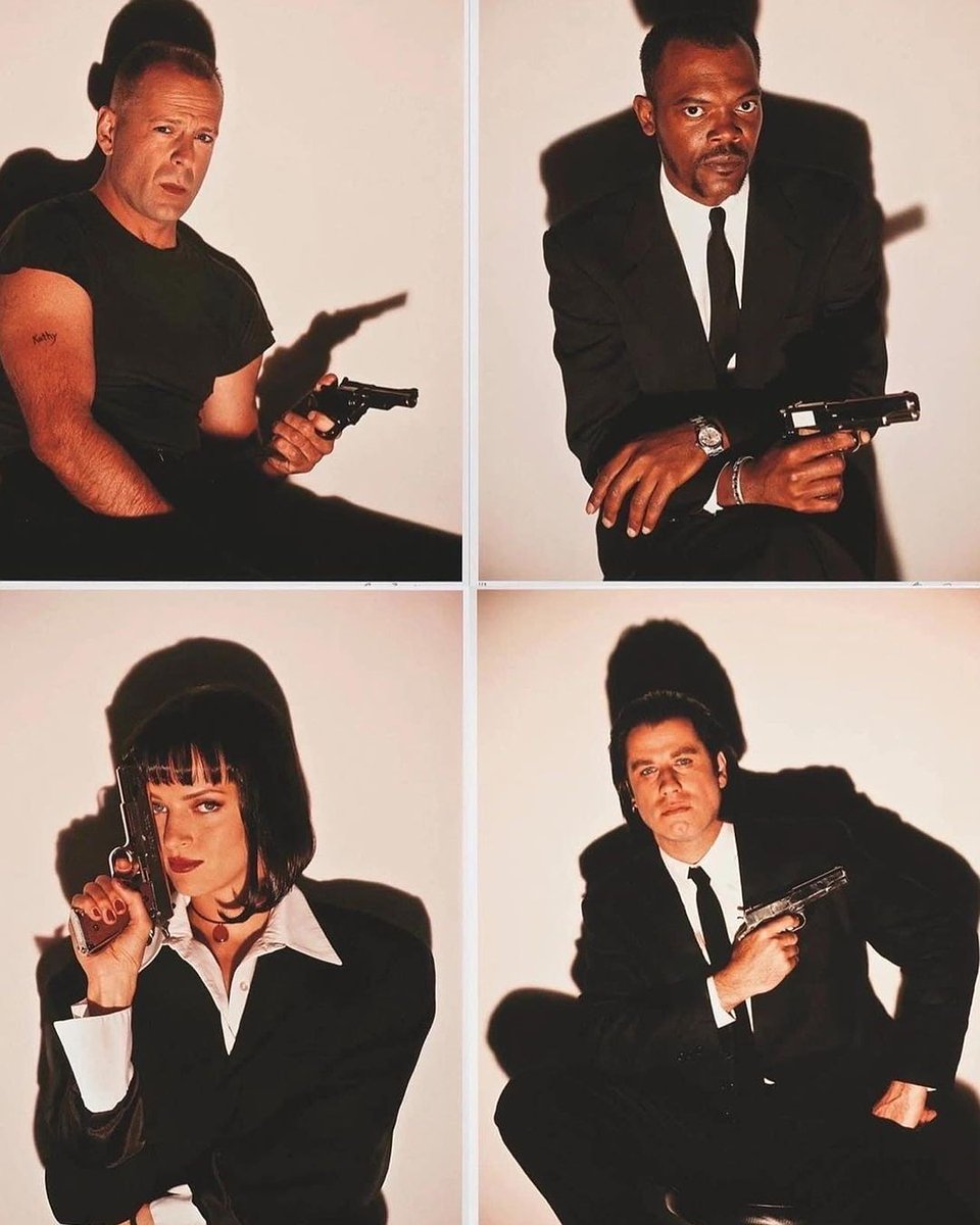 TarantinoWorld's tweet photo. The cast of Pulp Fiction https://t.co/GPL1P6tbfZ