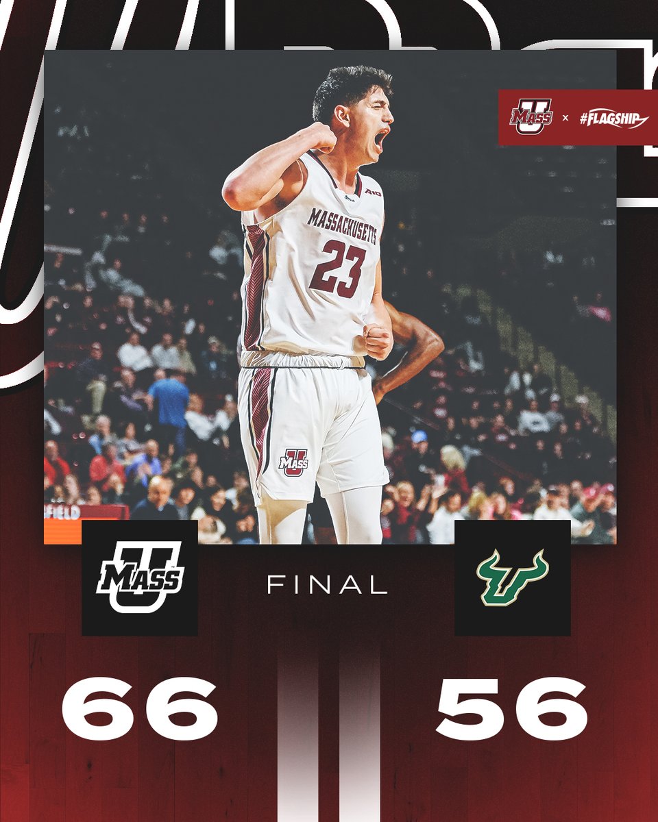 UMassMBB's tweet photo. Gritty Saturday 𝙒

Cohen leads the way with 21 points as the Minutemen secure a tough defensive win✔️

#Flagship🚩