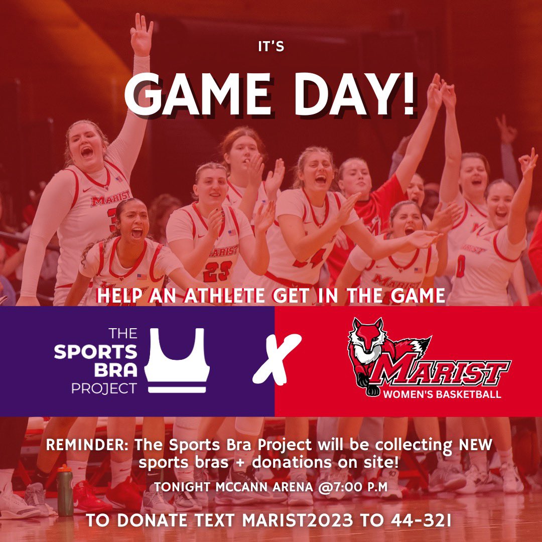 We had a lot of fun working with the students from @NorthRoadComm and @MaristAthletics @MaristWBB on this drive. Can’t get to the game text marist2023 to 44321 to make a virtual donation. A Sports Bra = An Opportunity #womensbasketball #womeninsport