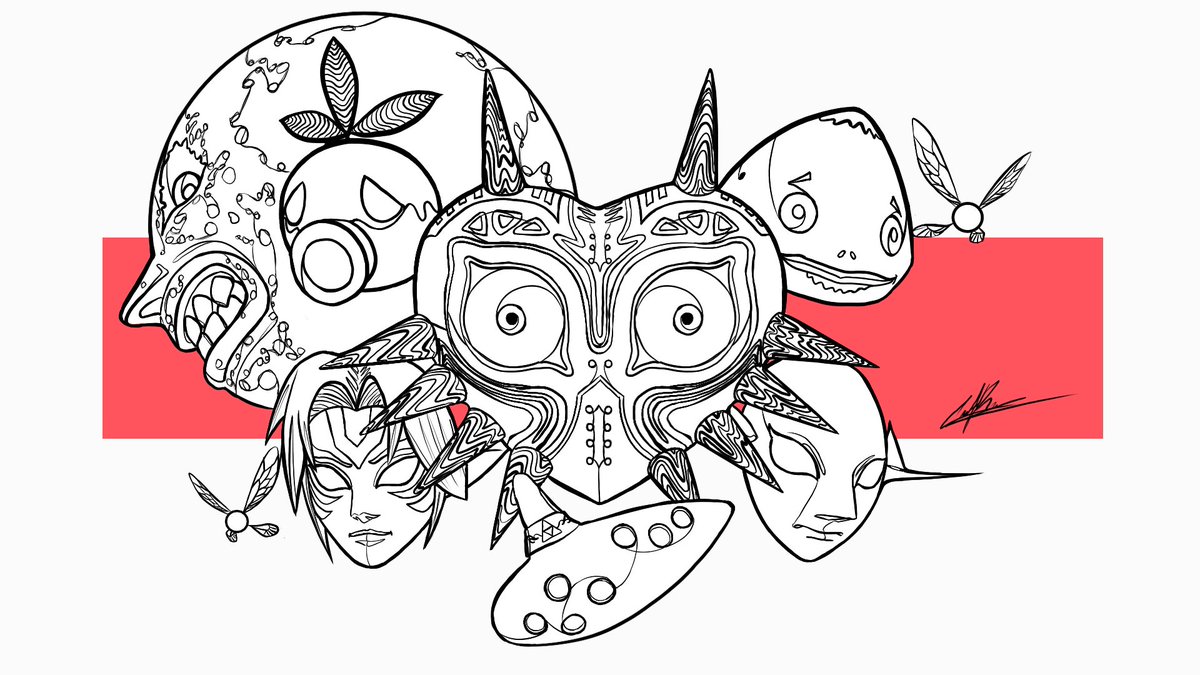 MugenHowl's tweet photo. Zelda Majoras Mask design https://t.co/xENRLKo4Di