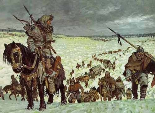Today 366AD The Alamanni cross the frozen Rhine River in large numbers, invading the Roman Empire. The Alemanni were a confederation of Germanic tribes on the upper Rhine river.