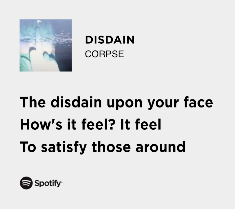 disdain - corpse