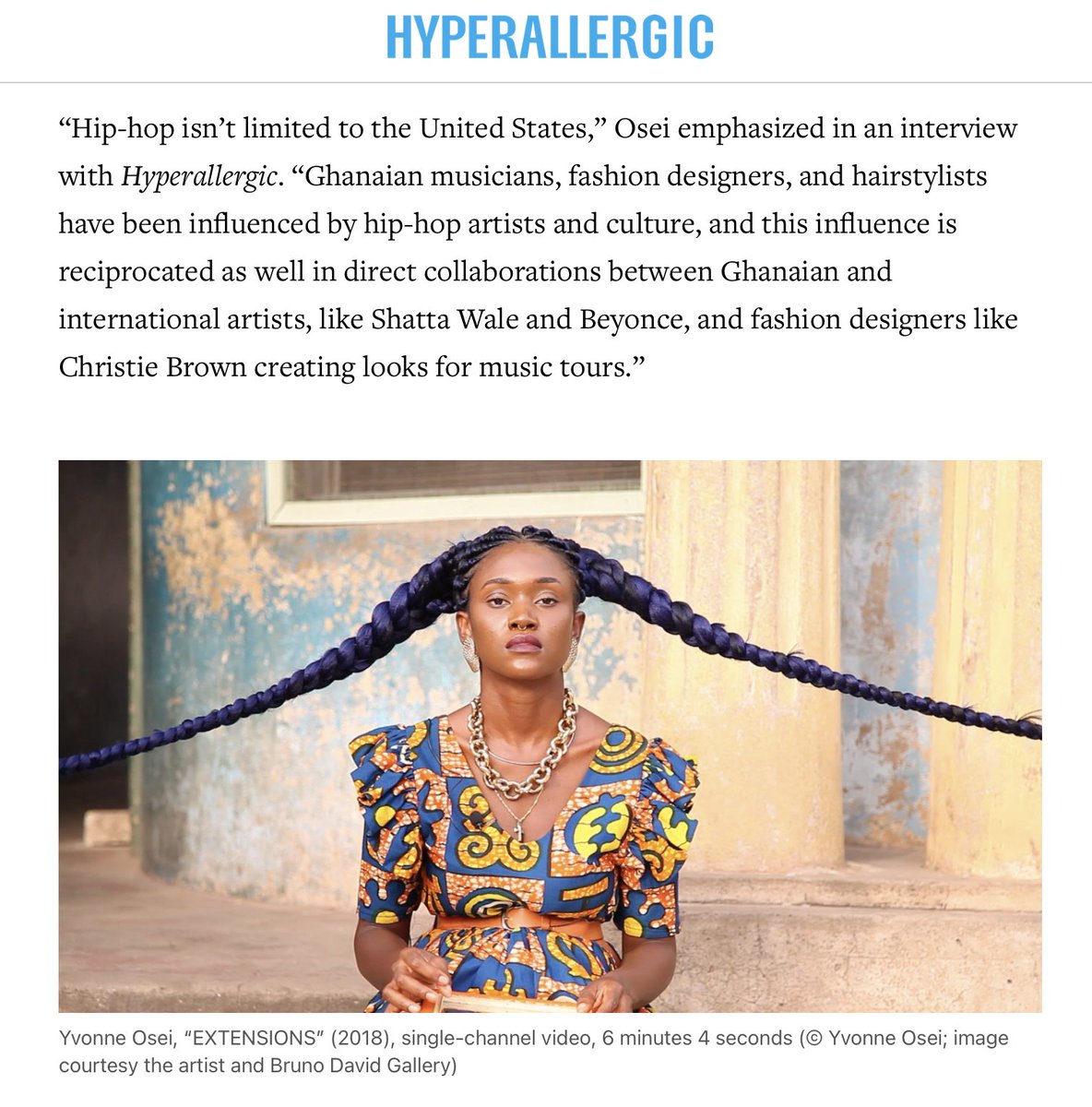 Eve_of_On's tweet image. Honored to have been interviewed by @Reckless_Edit for @hyperallergic about my video “EXTENSIONS” and its relevance in &apos;The Culture&apos; exhibition at @StlArtMuseum. Check out full article at the link below. Exhibition closes Jan 1, 2024. #goseeart #stlart

hyperallergic.com/853083/crownin…