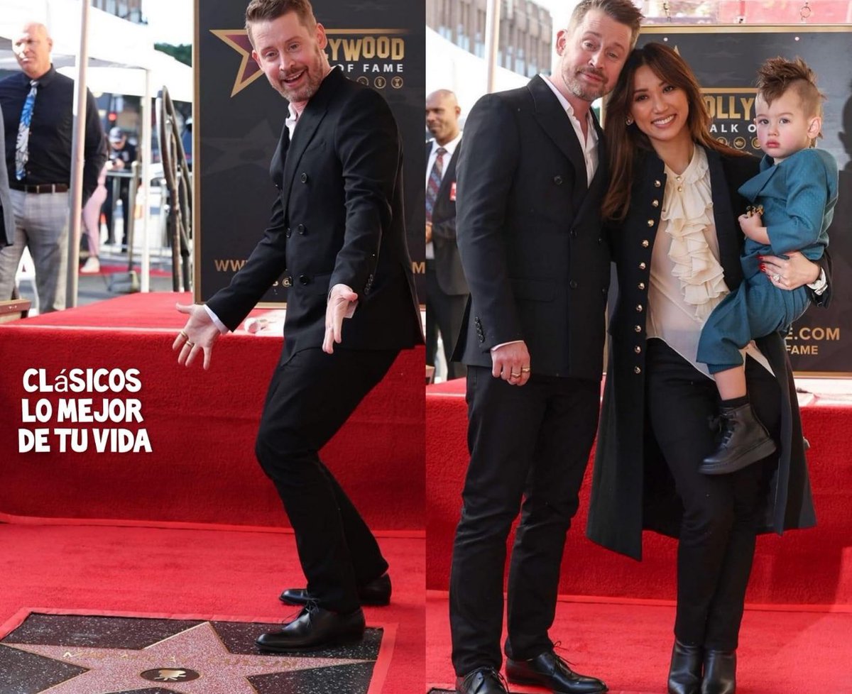 3395Maria's tweet image. finally a well-deserved star for Macaulay Culkin … their bebe is so cute! 😍