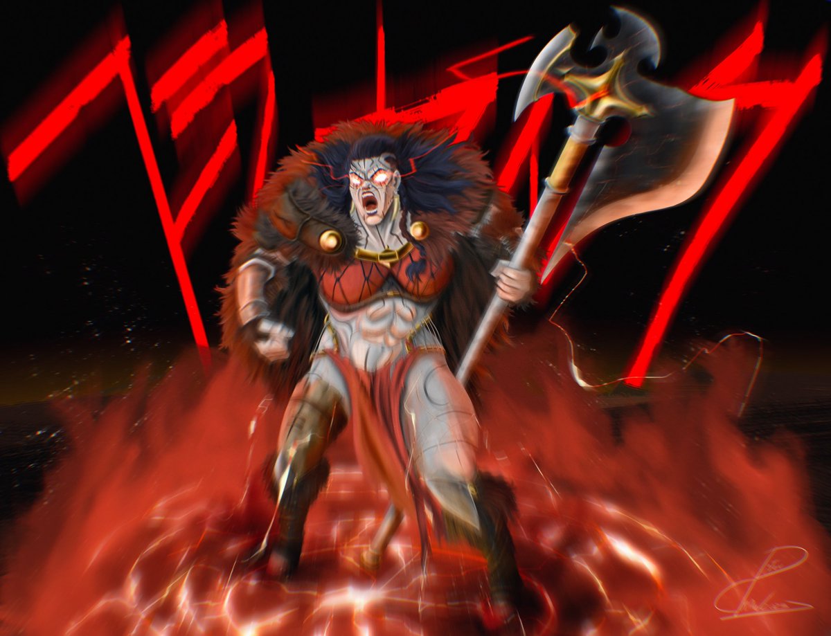 PitouDraw's tweet photo. Némélia ! 
Release your Rage … ! 

#barbarian #barbare #dndcharacter #dndart #jdr #donjonsetdragons #dungeonsanddragons #artworks #illustration https://t.co/iuibfu3DQd