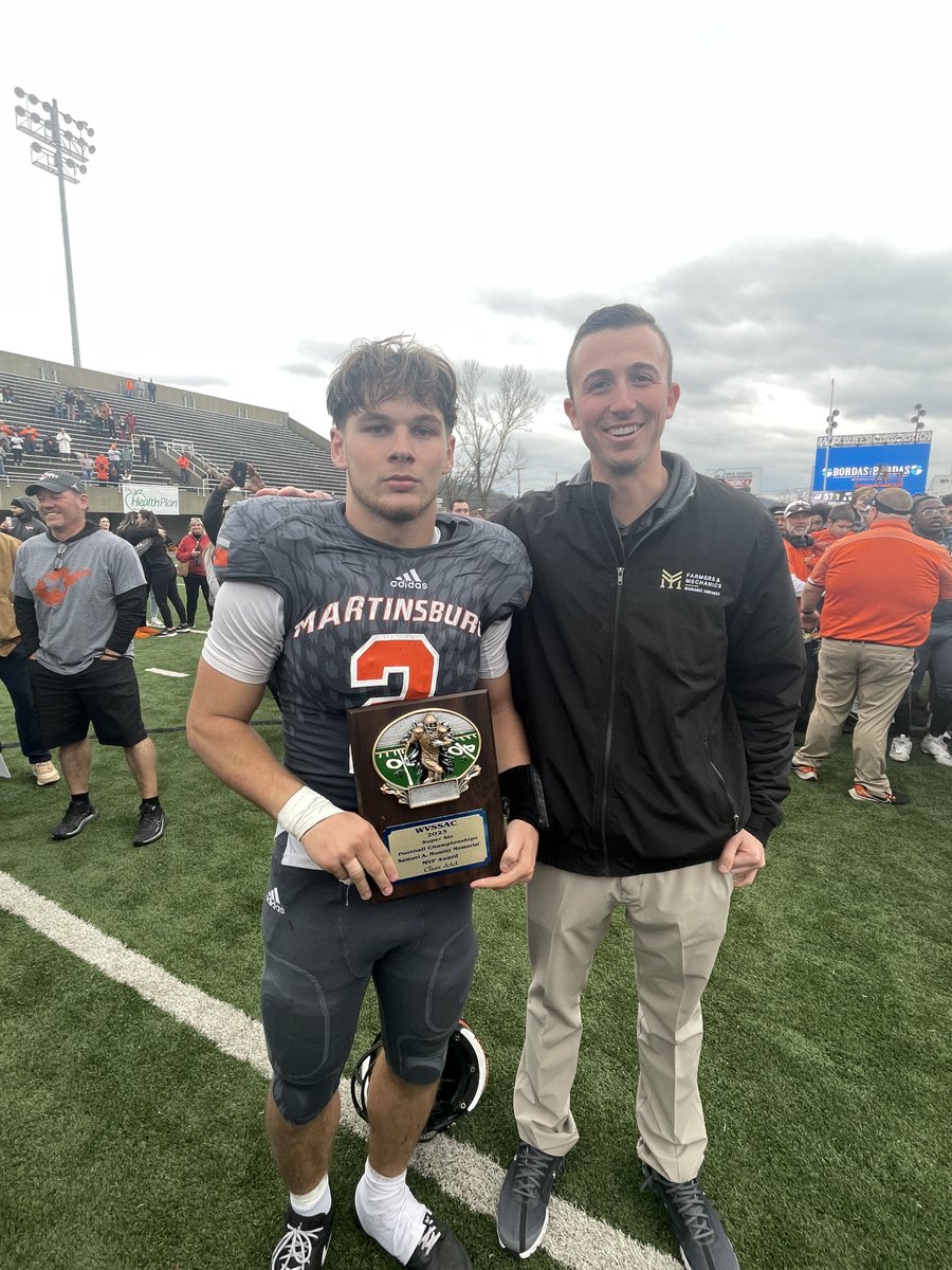 Murphy Clement, Martinsburg High School, was presented the #WVSSAC Class AAA Super Six Championships Samuel A. Mumley Memorial MVP Award.