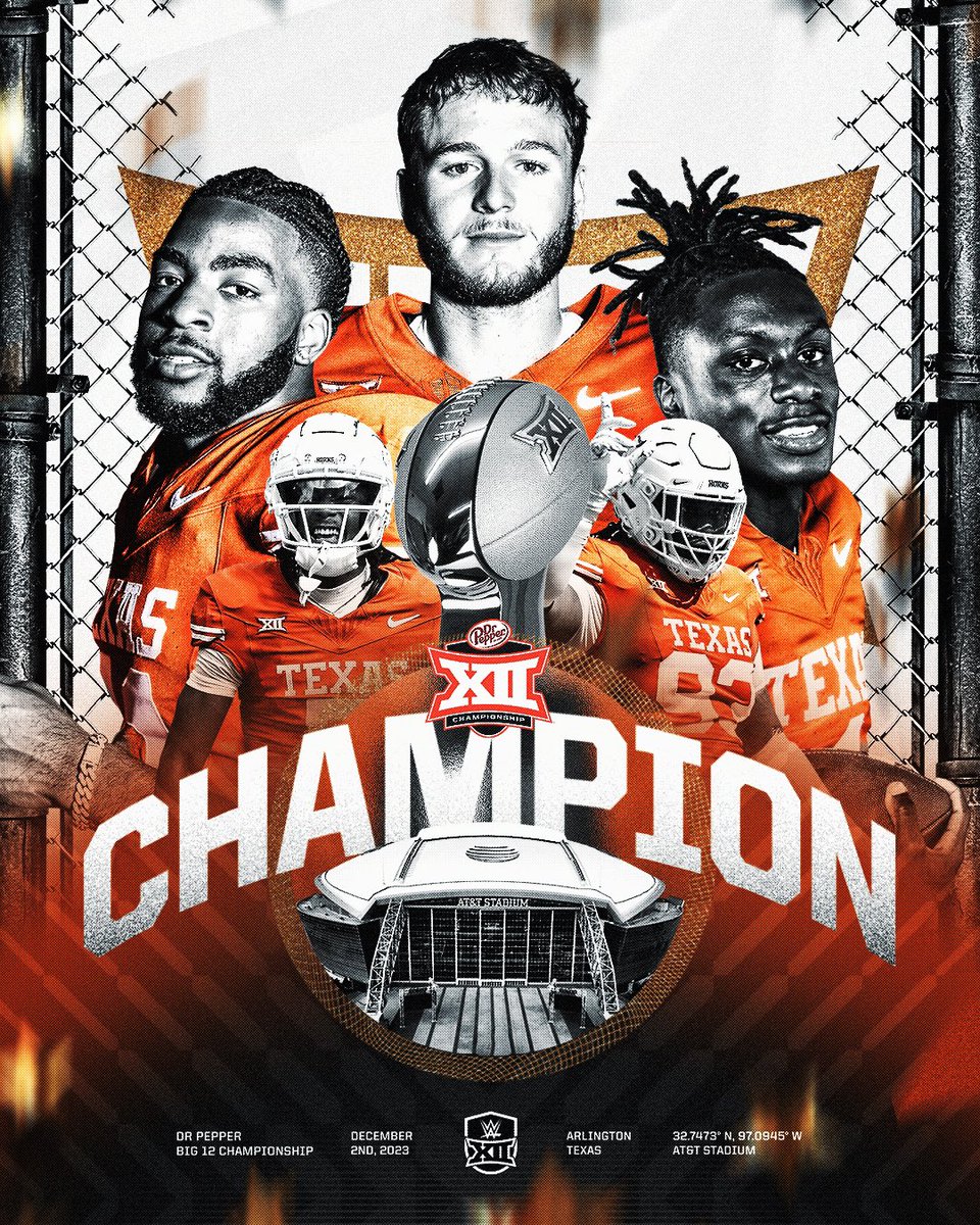 The Texas Longhorns are your 2023 Big 12 Football Champions 🏆
