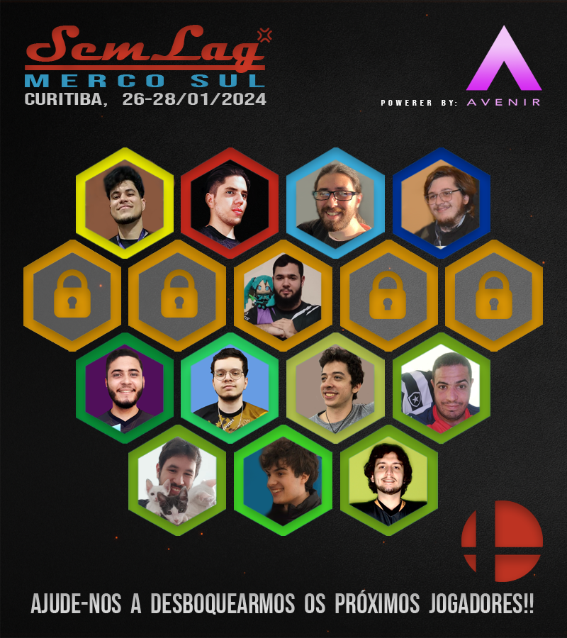 TryHardSmash's tweet photo. SuMMIT #SEMLAG2024 🏆
Ajude-nos a completar as ultimas vagas!

Contribua para que seus jogadores favoritos participarem deste campeonato!
👉https://t.co/mL1q334AEq👈

SEM LAG 2024 💢
MercoSul 🇧🇷🇻🇪🇵🇾🇺🇾🇦🇷

📝 26, 27 &amp; 28 de Janeiro
✈️ Curitiba - Paraná, Brasil
🎮 #SmashBrosUltimate https://t.co/tYPprC3NGs