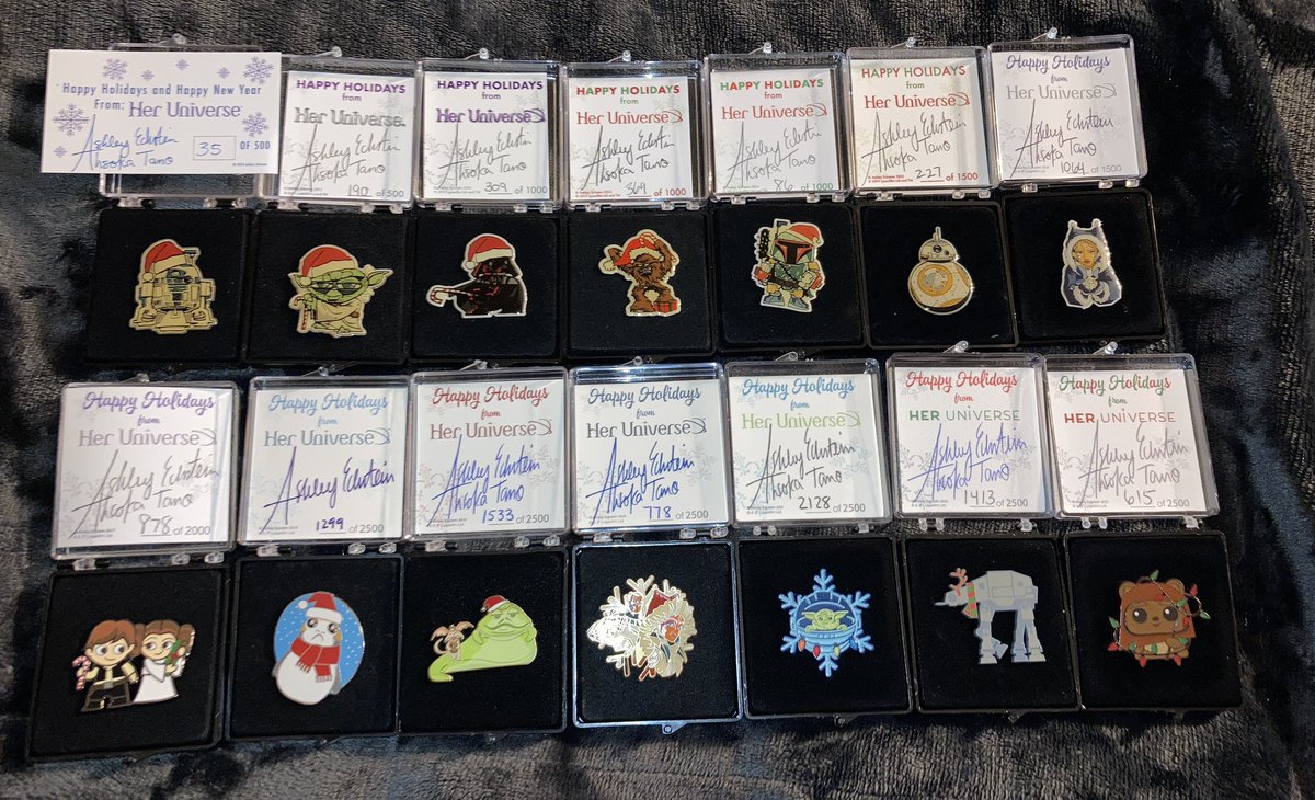 cfmiller's tweet photo. It’s finally the Christmas season, when this year’s @HerUniverse pin arrives! https://t.co/oj0yVQnOXy