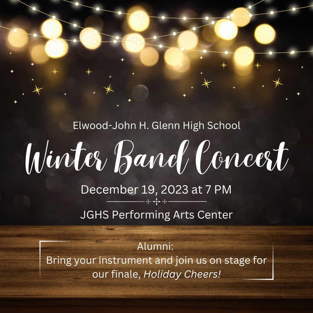 Looking forward to this concert! Alumni, come play with us!! 🎶