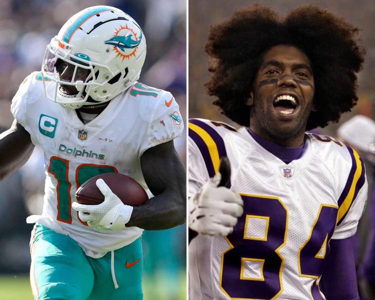 jasrifootball's tweet photo. 𝗧𝗥𝗘𝗡𝗗𝗜𝗡𝗚: Former #Patriots WR and current #Dolphins WR coach Wes Welker says Tyreek Hill is a better all-around wide receiver than the legendary Randy Moss 👀

“With all due respect to Randy, he is probably the best deep ball receiver ever. But Tyreek can run a whole route tree. Name a route you don't like him on. That's what separates him in that regard.”

Read More HERE: https://t.co/WfQ9sz8R5X