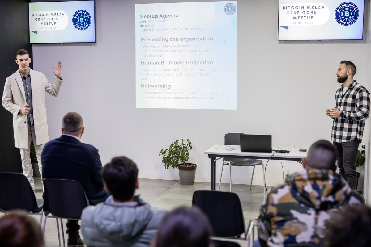 BitcoinMrezaCG's tweet photo. We had our first meetup today! 🥳

We presented the organization, streamed the amazing Human B movie by @cinemuck_ and talked about #Bitcoin

Can't wait for another one! https://t.co/rM1o499TJU
