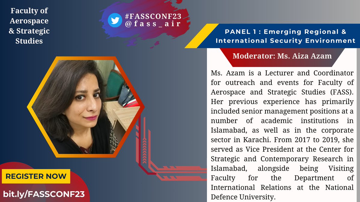 fass_air's tweet photo. Announcing Moderators for Panel 1 for #FASSCONF23 at @Air_University, #Islamabad - @Aiza_Azam π
-
@adilsultan @f_aider @Ash_Turk007 @zmzahid30 @Syed_Sabir_ @ayesha_ajm @aukhankhattak https://t.co/ByNbkUj1hd