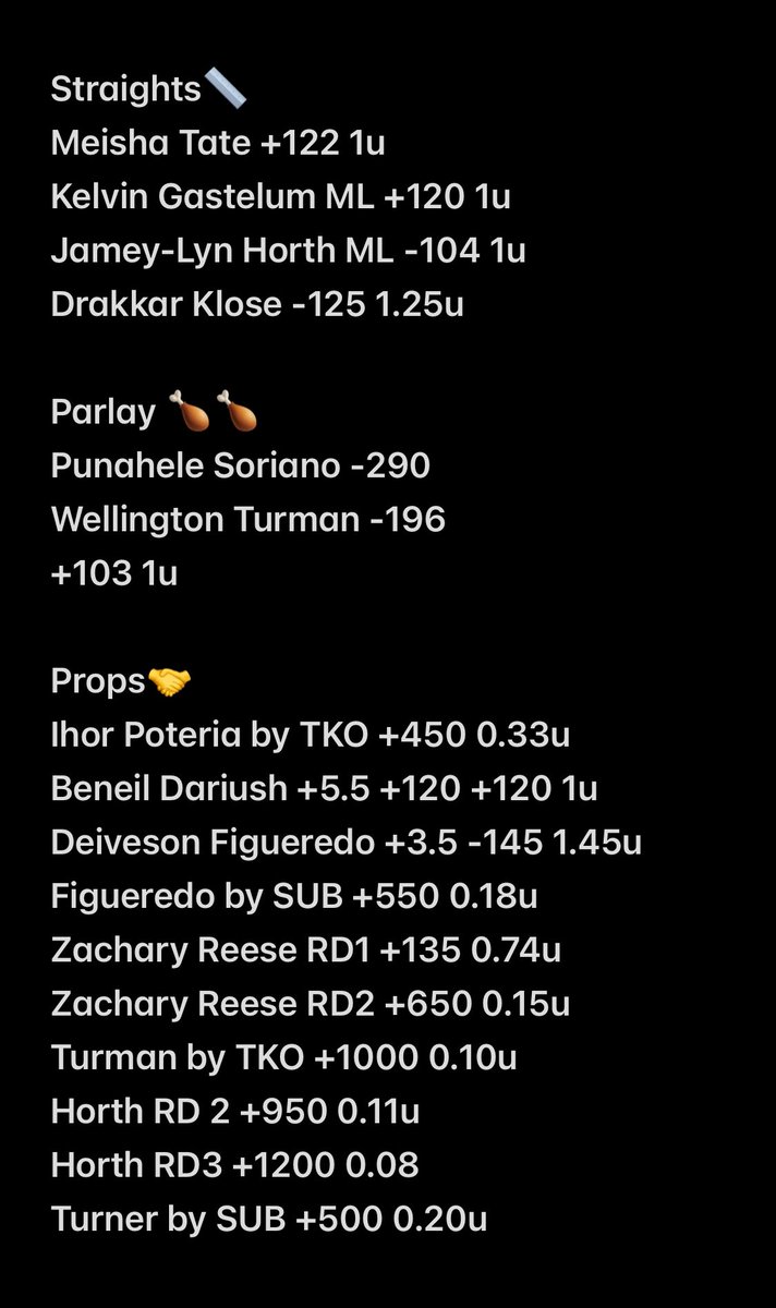 Chick_NDinner's tweet photo. Bets live for #UFCAustin
#gamblingX #MMMAX https://t.co/vzESnbh2Qs
