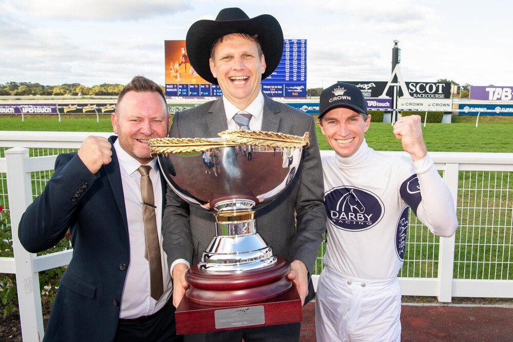 RacingWATV's tweet photo. "He deserved it. He earned it."
Bjorn Baker-Joshua Parr-Overpass: A dream relationship with Perth racing. https://t.co/oM9u9uoIYL @santassnippets @BBakerRacing @WesternRacepix @TAB_touch #winterbottom #ascot https://t.co/HMB0IZ68JY