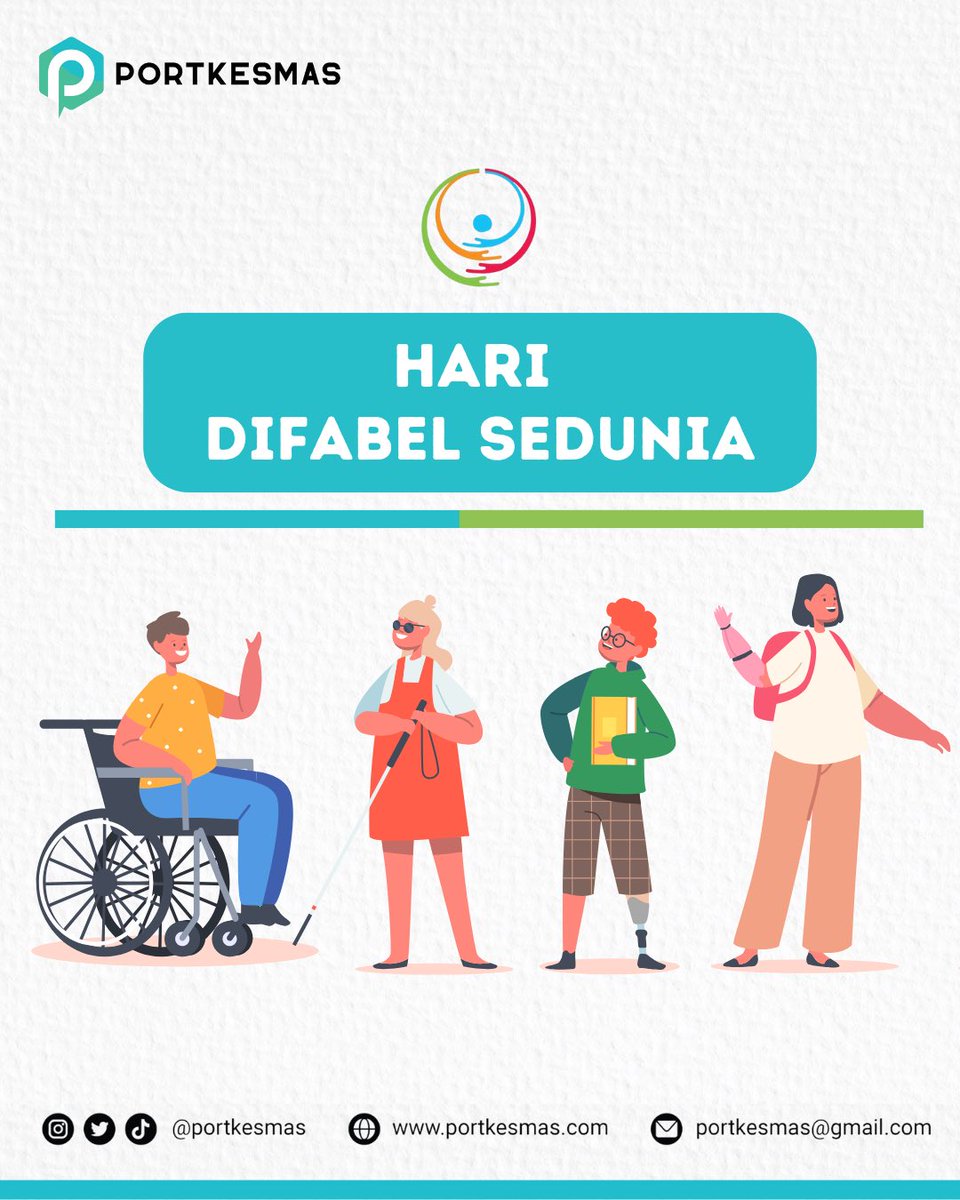 Hari difabel atau orang dengan disabilitas sedunia diperingati setiap tanggal 3 Desember. Peringatan ini diharapkan dapat meningkatkan dukungan terhadap isu-isu terkait keterlibatan seseorang dengan disabilitas.

#Portkesmas