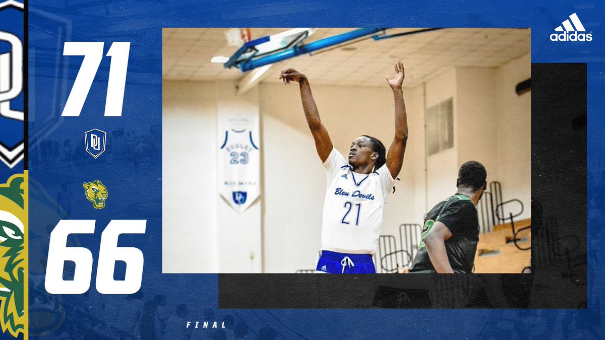 GeauxDU's tweet photo. Bleu Devils steal their first conference win in a contest that went down to the wire! #geauxbleu🔵😈🏀 https://t.co/HMGjePFiF8