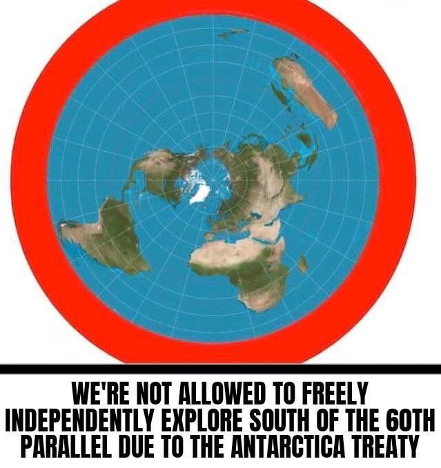 Yes, there is an ice wall. No, you can't explore what's beyond it. Yes, there is a treaty in place that prevents you from traveling beyond the 60th southern parallel. Research #antarctictreaty #OperationHighJump #flatearth