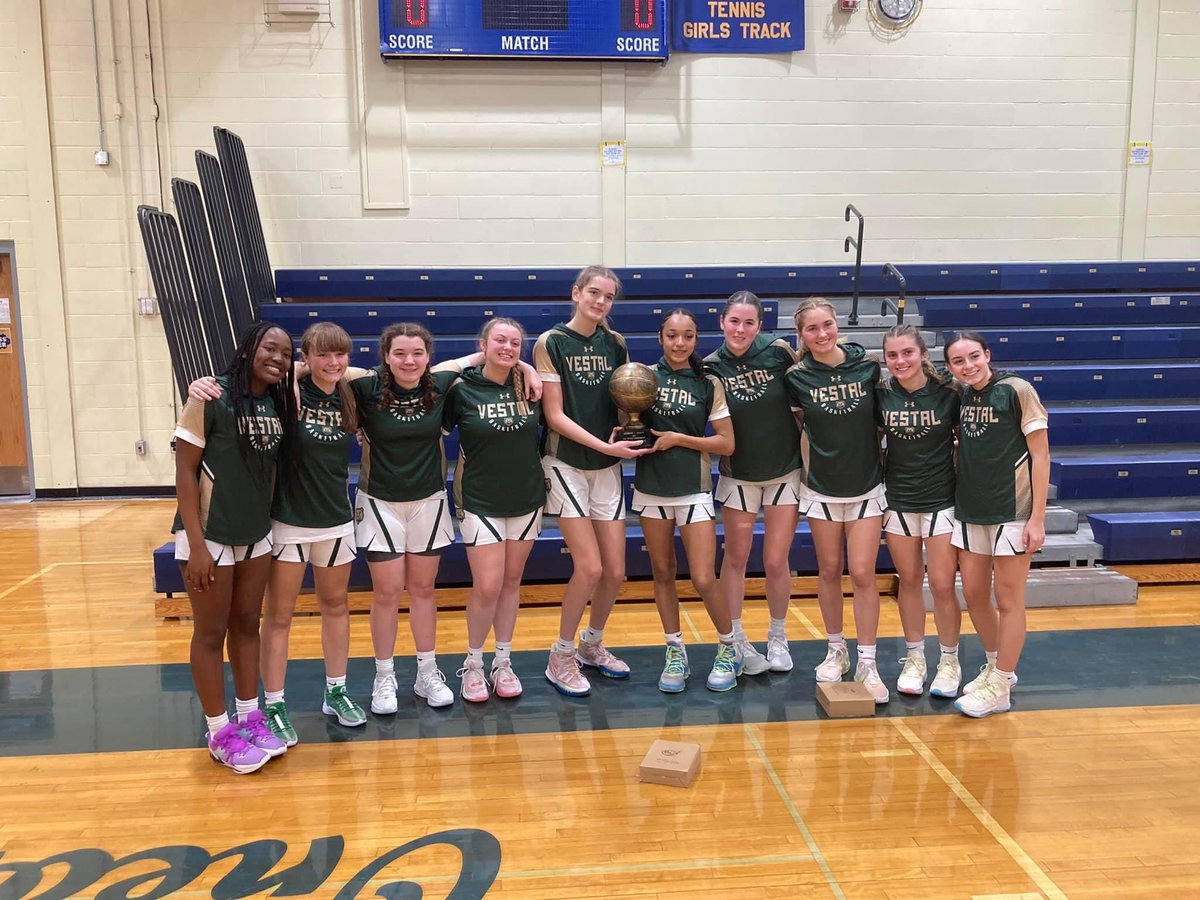 vestalgbball's tweet photo. Varsity and JV both finish out a good weekend winning the Drago tournament in Oneonta. Congrats to Tedessa DiRenzo, Gabby Kwiatkowski, and Caroline Reyen for making the all tournament team and Haley Carey for being the tournament MVP! https://t.co/qPznQ5HV5V