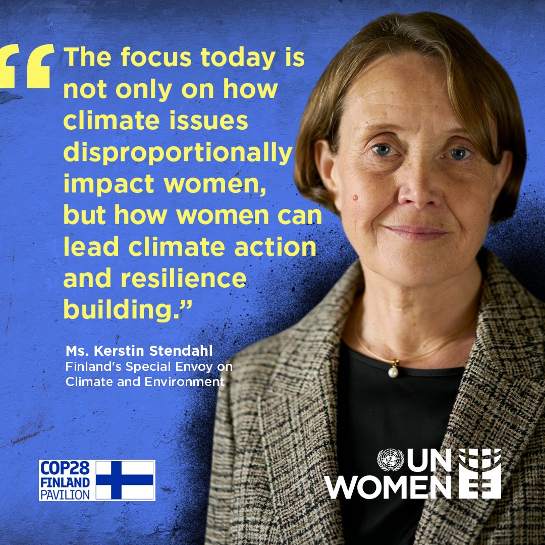 It’s Relief, Peace and Recovery Day at #COP28UAE 

We partnered with <a href="/Ulkoministerio/">MFA Finland 🇫🇮</a> to present an event focused on women leading the fight against #climatechange and complex crises in Asia. 

Read more 👉🏽 unwo.men/YV7H50QerSH  

<a href="/BusinessFinland/">Business Finland</a>  <a href="/JanWahlberg/">Jan Wahlberg</a>