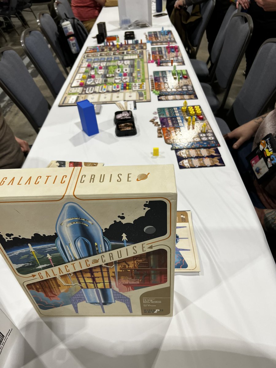 Jess Cassady 🦖 🌻 (@boardgame_girl1) on Twitter photo Enjoying a Galactic Cruise to space! (Coming soon from <a href="/KinsonKeyGames/">Kinson Key Games</a> with incredible art by <a href="/ianotooletweets/">Ian O'Toole</a>) #PAXUnplugged Enjoying a Galactic Cruise to space! (Coming soon from <a href="/KinsonKeyGames/">Kinson Key Games</a> with incredible art by <a href="/ianotooletweets/">Ian O'Toole</a>) #PAXUnplugged