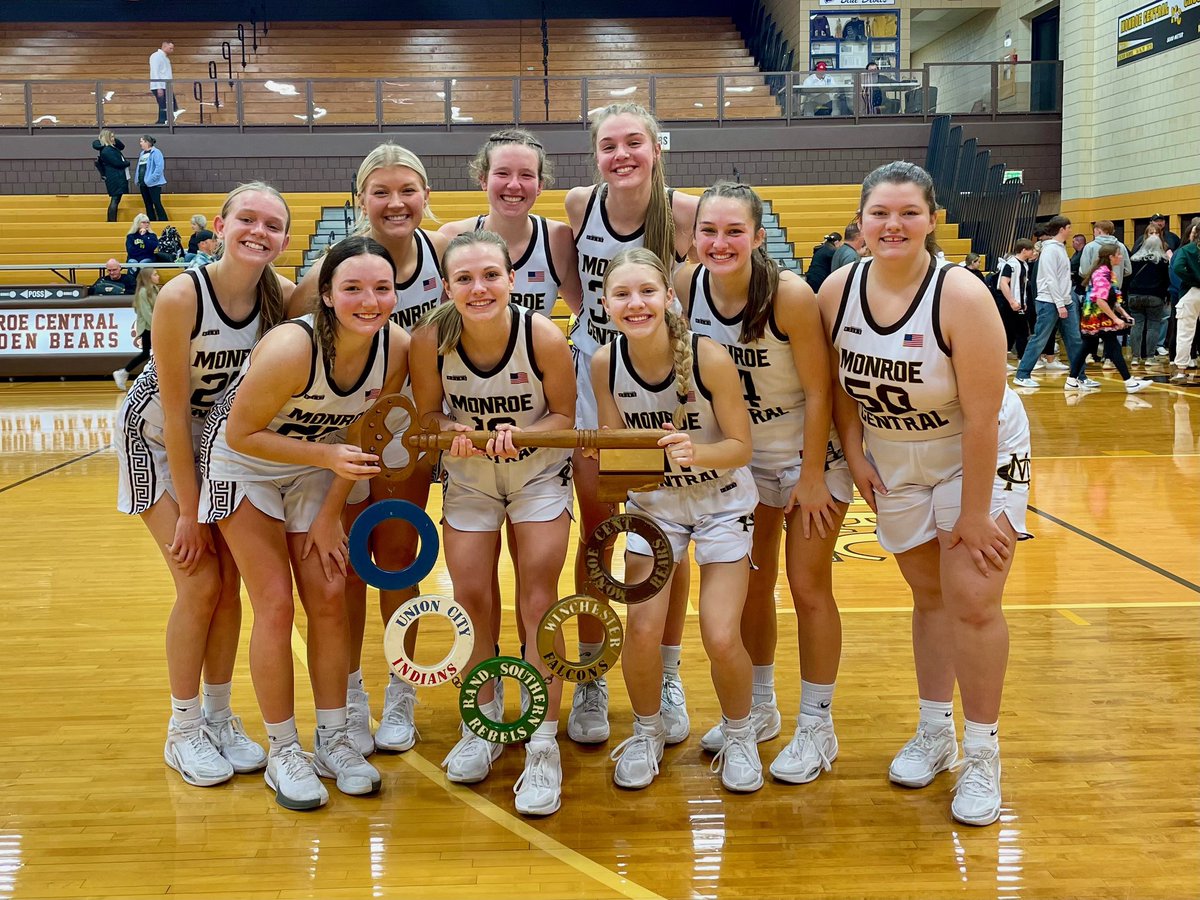 Monroe Central Golden Bears (@mcgoldenbears_) on Twitter photo Congratulations to our Girls Basketball team on earning the Randolph County Key with their win tonight!
#GoBears🐻 <a href="/B_Morrison44/">Brock Morrison</a> Congratulations to our Girls Basketball team on earning the Randolph County Key with their win tonight!
#GoBears🐻 <a href="/B_Morrison44/">Brock Morrison</a>