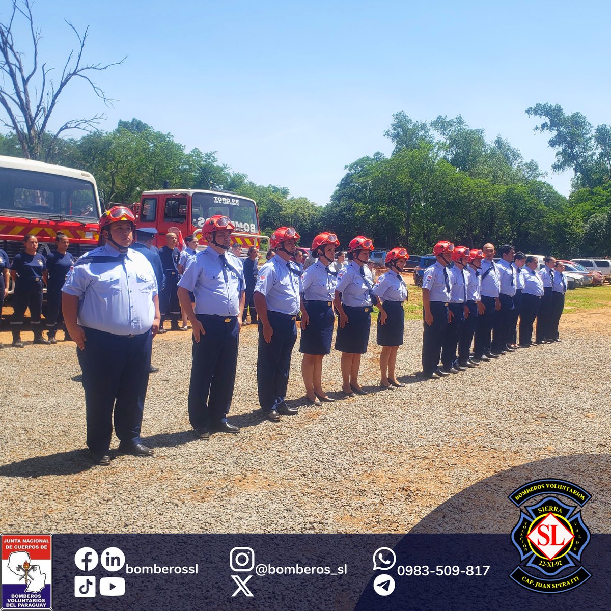 bomberos_sl's tweet photo. 🚒𝗝𝘂𝗿𝗮𝗺𝗲𝗻𝘁𝗼 𝗥𝗲𝗺𝗲𝘀𝗮 𝟮𝟬𝟮𝟯 - 𝗦𝗲𝗴𝘂𝗻𝗱𝗼 𝗣𝗲𝗿𝗶𝗼𝗱𝗼👩‍🚒
🎞️Imágenes del Acto de juramento de nuevos Bomberos Voluntarios Combatientes, Bomberos Voluntarios Brigadistas y Bomberos Voluntarios de Reserva que se integran al cuadro de servicio del CBVSL. https://t.co/up0rmVlIWh