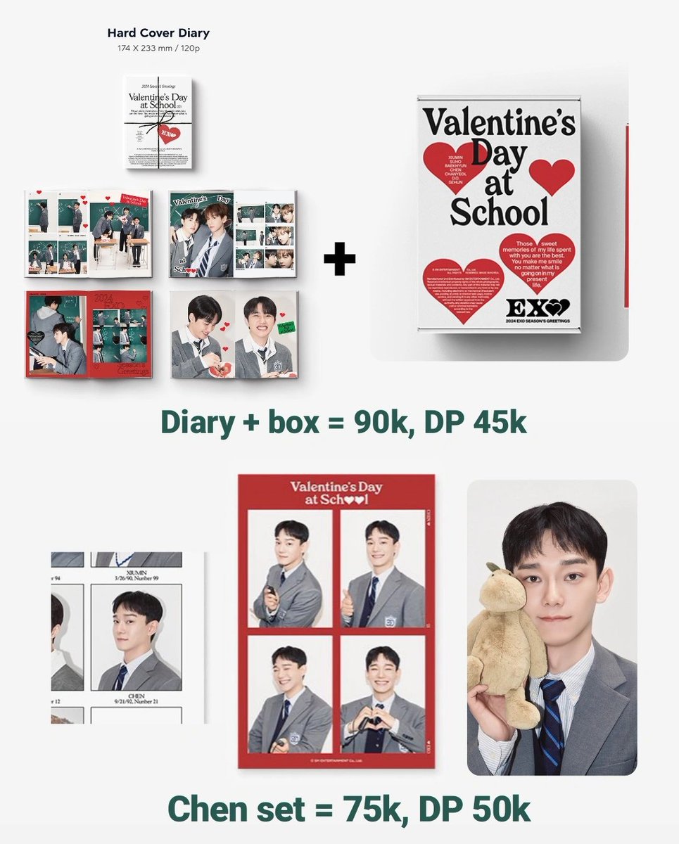 _na3fena_'s tweet photo. WTS, ada yang masih nyari sharing sg exo? 

Gw mo opslot di GO gw. 
Diary + box = 90k, DP 45
Chen set = 75k, DP 50

WTS WTB EXO SG https://t.co/CIOpA9xnXB