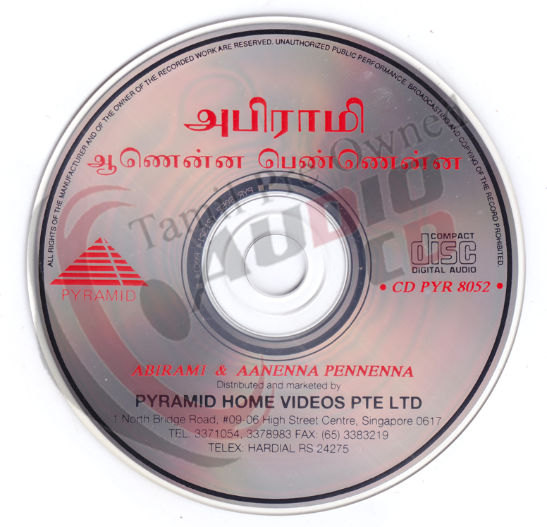 tamil_audio's tweet photo. Title :   Abirami,AAnenna Pennenna
CD Label : Pyramid
CD No : CD PYR 8052
Title : Abirami (1992)
Music : Mano Ranjan
Title : AAnenna Pennenna (1992)
Music : Maragadha Mani
C-Ref-774 https://t.co/K0V6boSByP