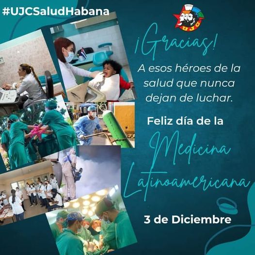 Muchas Felicidades, por ese grano de arena que aportan al bienestar de todos desinteresadamente, en momentos tan difíciles como los actuales, ustedes constituyen de verdad como dijera Nuestro Comandante en Jefe: Héroes de Batas Blancas.💓🇨🇺 #CubaPorLaVida @japortalmiranda