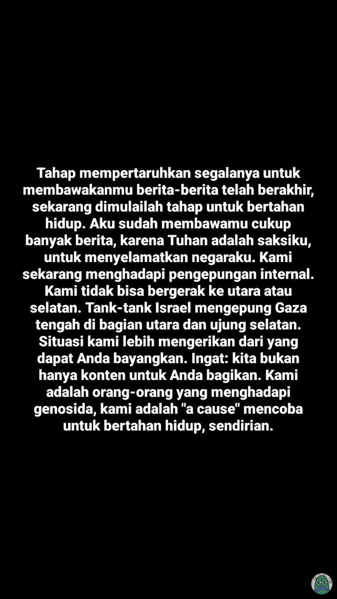 pesan dari motaz........

😭 😭 😭 😭 💔 💔 

💚