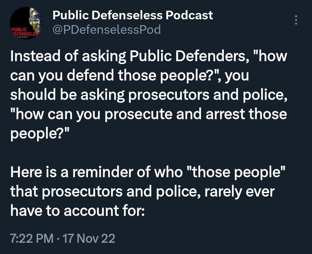 Public Defenseless Podcast (@PDefenselessPod) on Twitter photo 2023-12-03 02:26:07