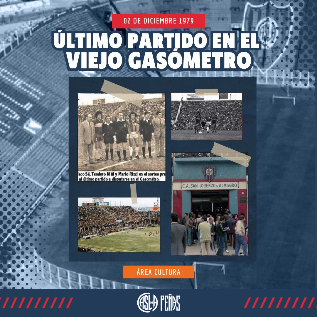 RobertoTelch's tweet photo. 🗓🏟El 2 de diciembre de 1979 se disputó el último partido en el Viejo Gasómetro, en el que San Lorenzo igualó 0 – 0 con Boca

Volveremos a levantar los escalones en Boedo y la historia de aquel encuentro empatado, se convertirá en más que un festejo de gol

#MasQue90Minutos 💙❤️ https://t.co/LnR6PXiOAs