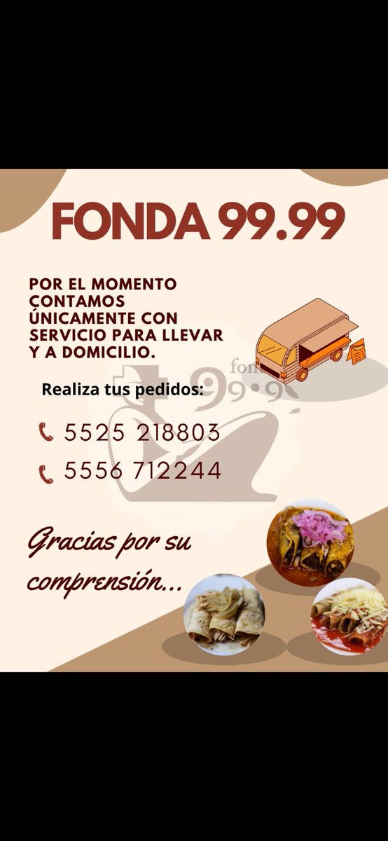 FONDA9999's tweet photo. Lamentamos el inconveniente que les hacemos pasar , pero seguimos llegando a su paladar ! https://t.co/wZZTGWflRs