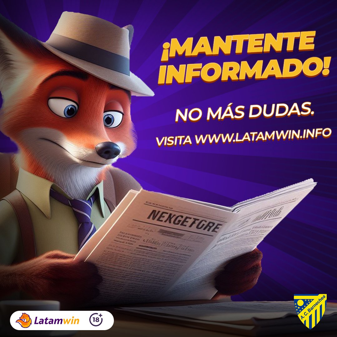 ¡Nuestro main sponsor Latamwin te mantiene informado! 📣El Ministerio Público confirma: las apuestas en línea son legales. No más dudas, solo pura entretención. 🎲🃏 

Mantenete informado y visita latamwin.info