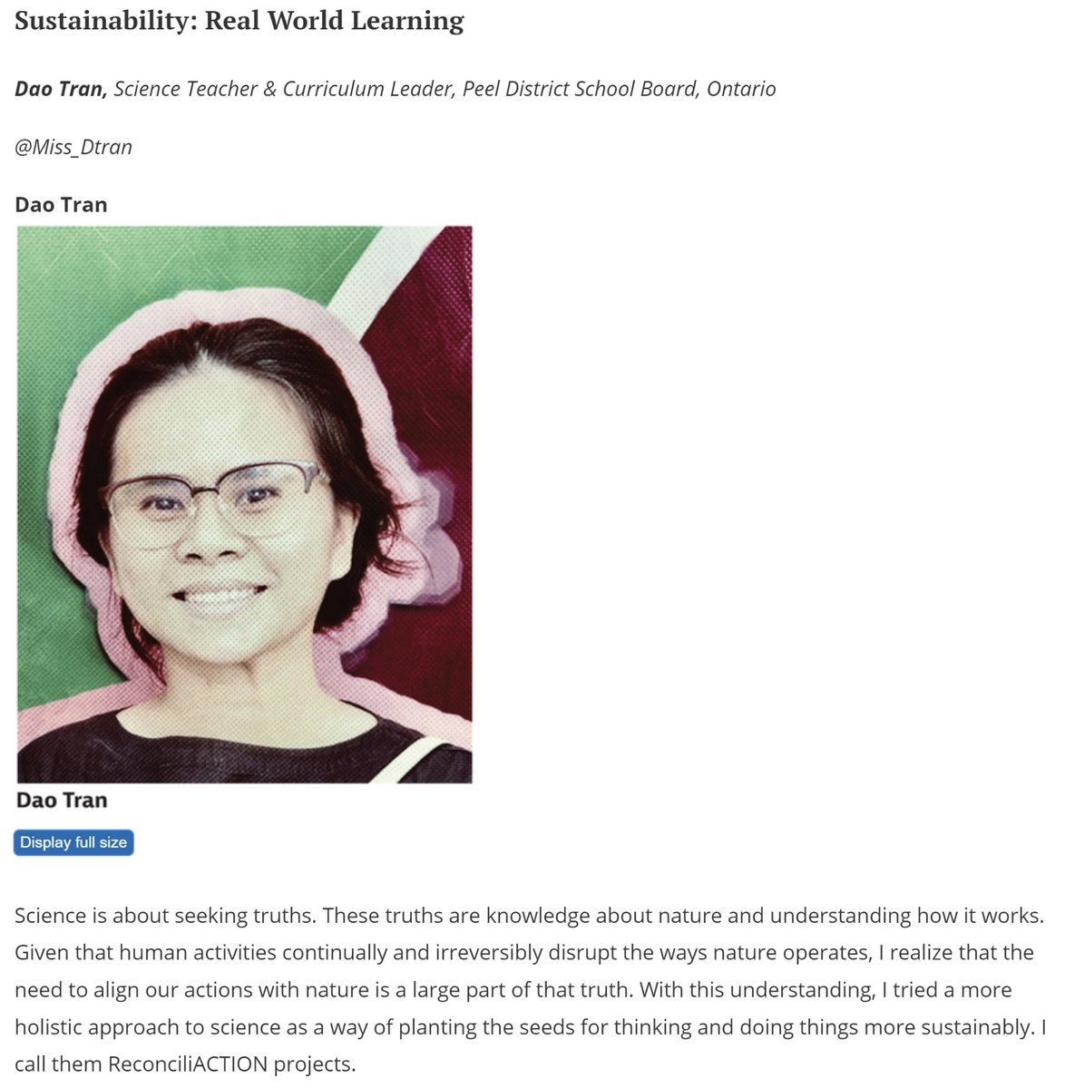 I just realized that this article is now public! Thank you again <a href="/DigitalPromise/">Digital Promise</a> for this sharing opportunity! I learned so much from my HP Fellows &amp; it was an honour to represent Mayfield and the <a href="/PeelSchools/">Peel District School Board</a> in this showcase. Full article: bit.ly/3GoJCnk 🙏