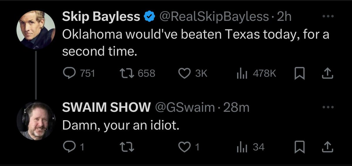ou_tazman's tweet photo. @GSwaim @RealSkipBayless Lol 😂 https://t.co/Up0lyKb3Rs