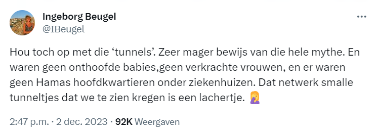 eenblikopdenos's tweet photo. Naar aanleiding van het onderstaande X-bericht van Ingeborg #Beugel ben ik eens door de tijdlijn van deze voormalige NOS-verslaggever gescrold. Ik ben terug gescrold tot 22 november, de dag van de verkiezingen. Naast onschuldige dierenfilmpjes zag ik één en al smerige agitprop. https://t.co/VRGHUHe0vr