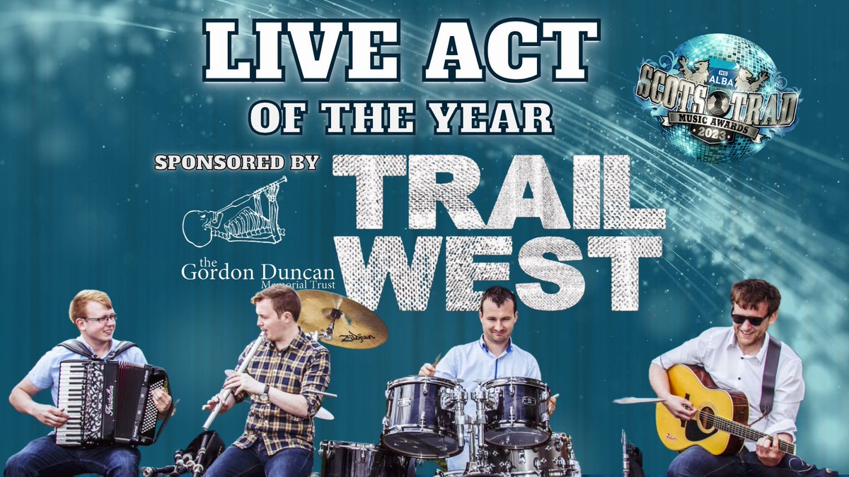 Hands Up For Trad (@handsupfortrad) on Twitter photo Renowned for their mighty live shows, <a href="/trailwestband/">Trail West</a> have picked up Live Act of the Year, sponsored by <a href="/GordonDuncanMT/">Gordon Duncan MT</a>! 👏🥁🙌 Renowned for their mighty live shows, <a href="/trailwestband/">Trail West</a> have picked up Live Act of the Year, sponsored by <a href="/GordonDuncanMT/">Gordon Duncan MT</a>! 👏🥁🙌