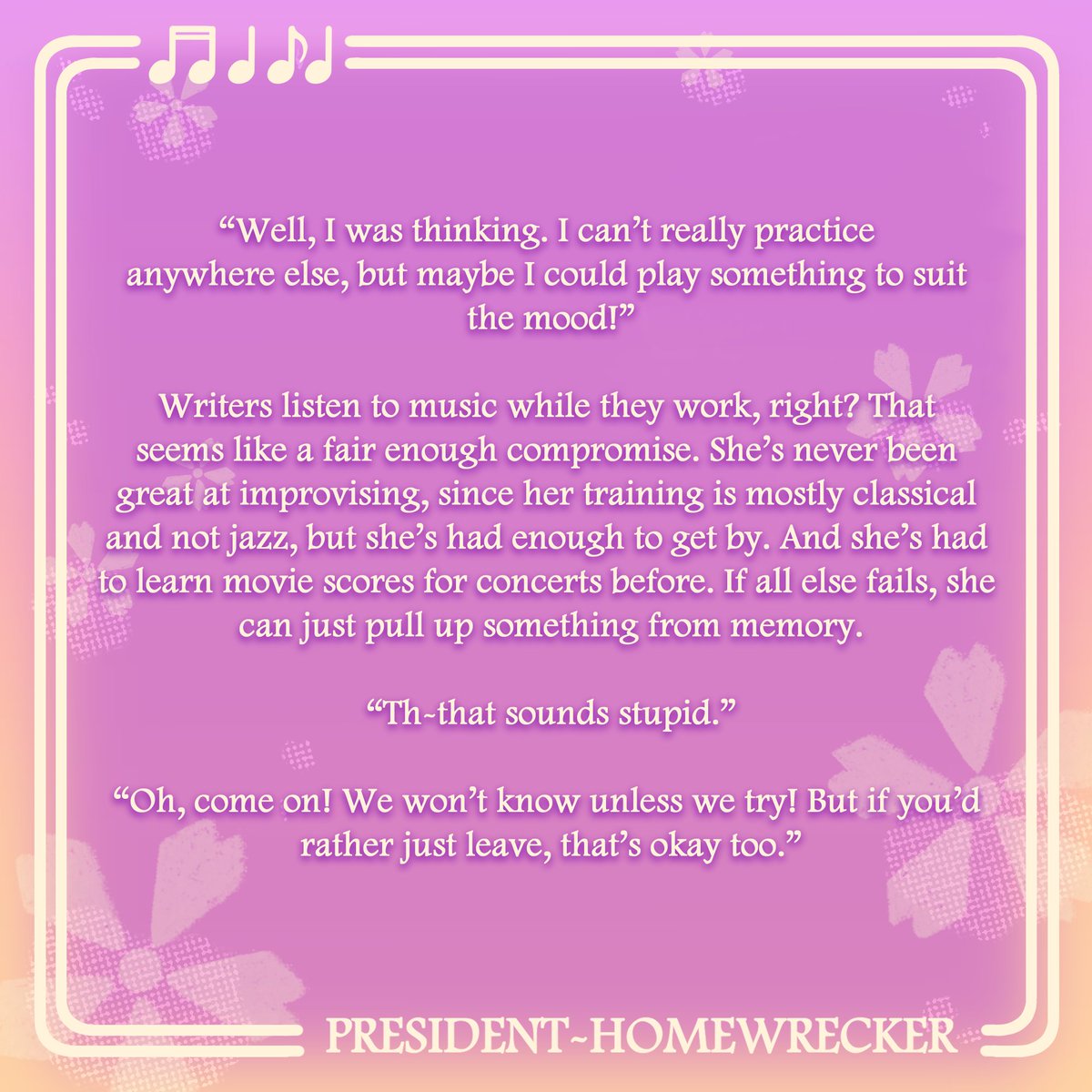 akamatsuzine's tweet image. 🎹 🎶 CONTRIBUTOR PREVIEW 🌙 🌸

Read a sneak peek of this eloquent fic by @CreativelyTrash featuring Toko, available in our digital zine, Overture! (With spot illustrations by Liebrenado!)

🎹 SHOP: akamatsuzine.bigcartel.com
🎹 UK ONLY: etsy.com/shop/akamatsuz…