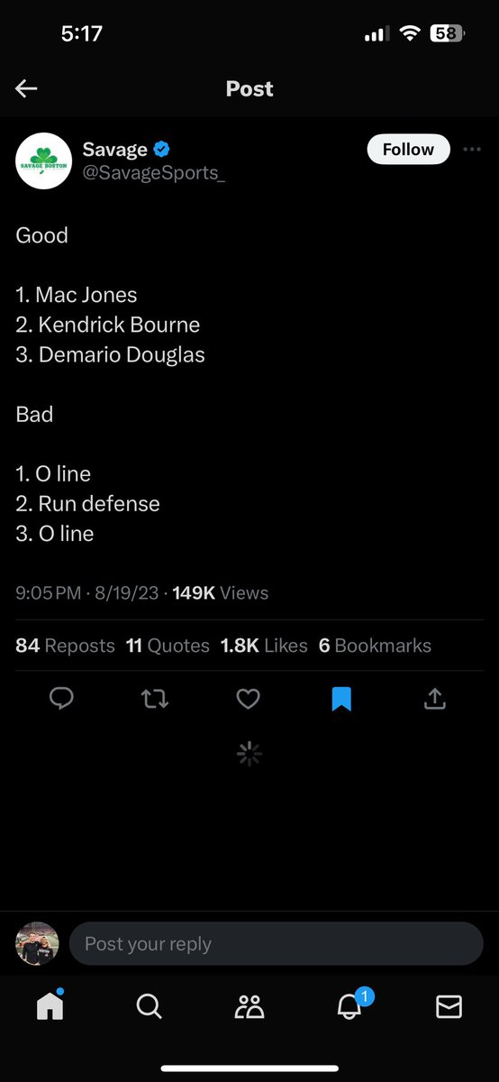 kl1818a's tweet photo. @SavageSports_  time for you to retire 🤡 couldn’t be further from wrong https://t.co/jyPDmT8aay